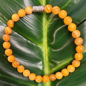 yellow river shell dainty 6mm bracelet